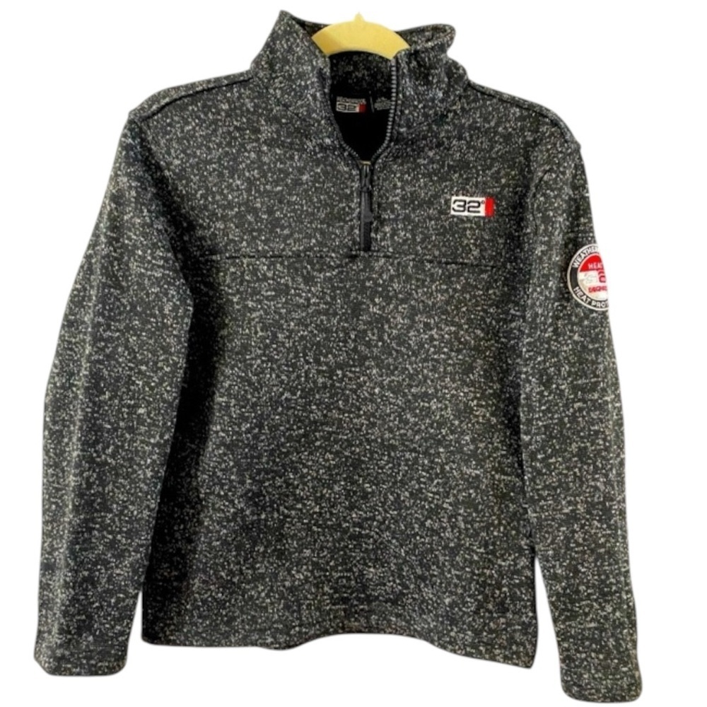 32 Degrees Pullover, Sweatshirt, Sz L, 14,16, Weatherproof, 1/4 Zip, Sweater
